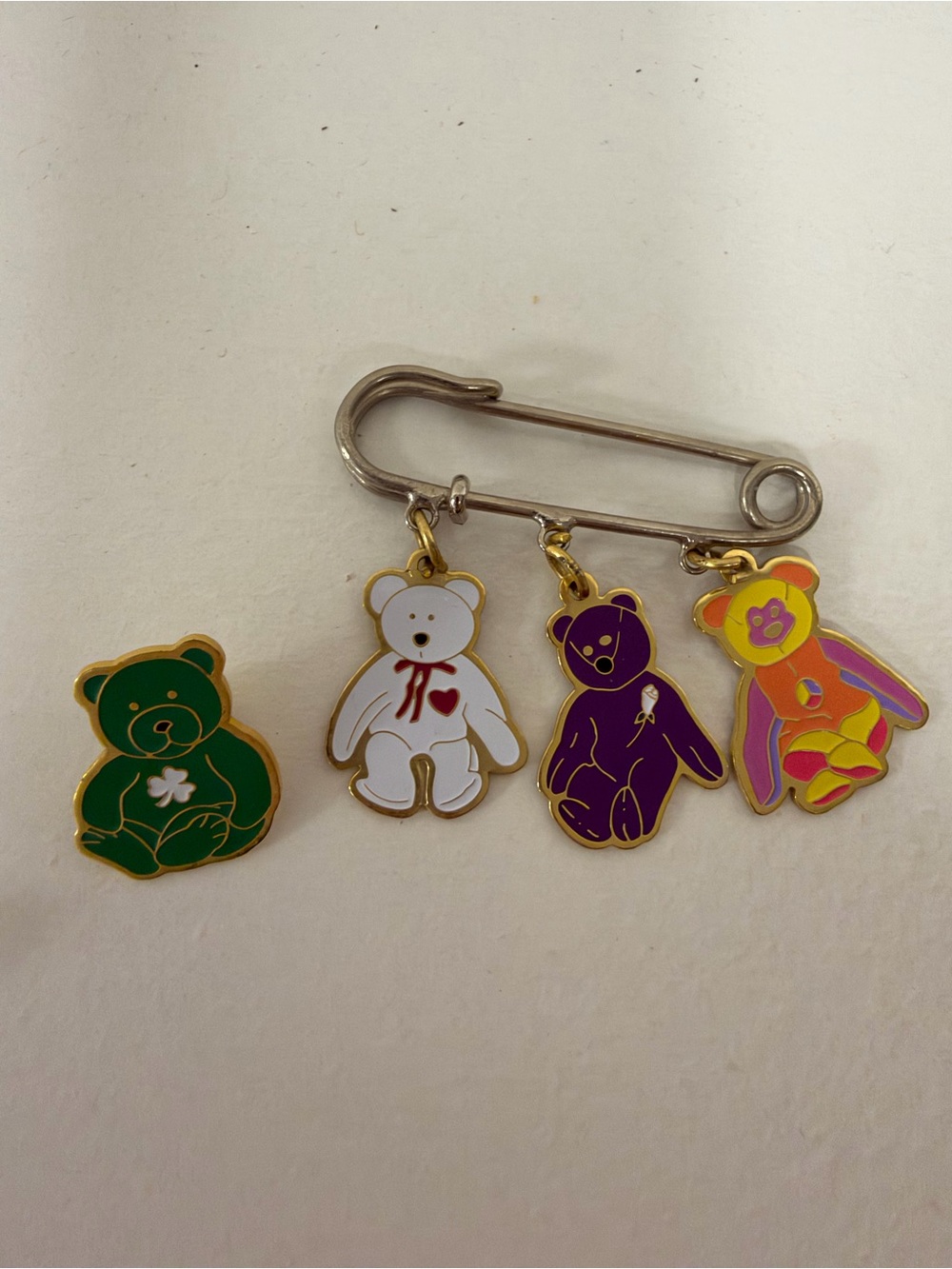 Ty Beanie Baby Enamel Teddy Pin